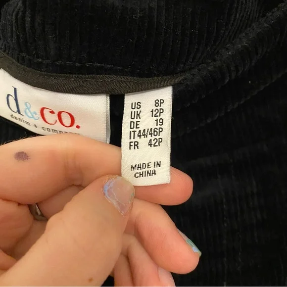 VINTAGE D&CO CORDUROY STRAIGHT LEG PANTS - Picture 7 of 7